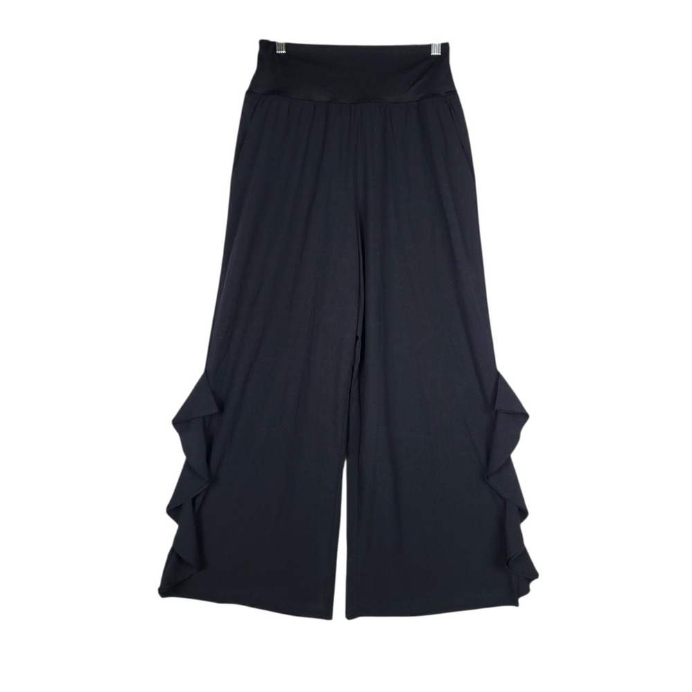 Halara Breezeful High Waisted RuffleWide Leg Quick Dry Pants Women's Small Black - Picture 9 of 16